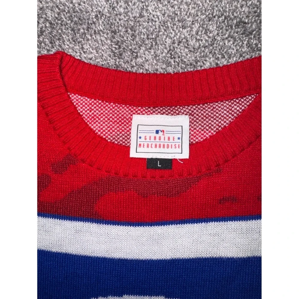 Men's‎ Chicago Cubs Baseball Blue & Red Sweater - Picture 6 of 10